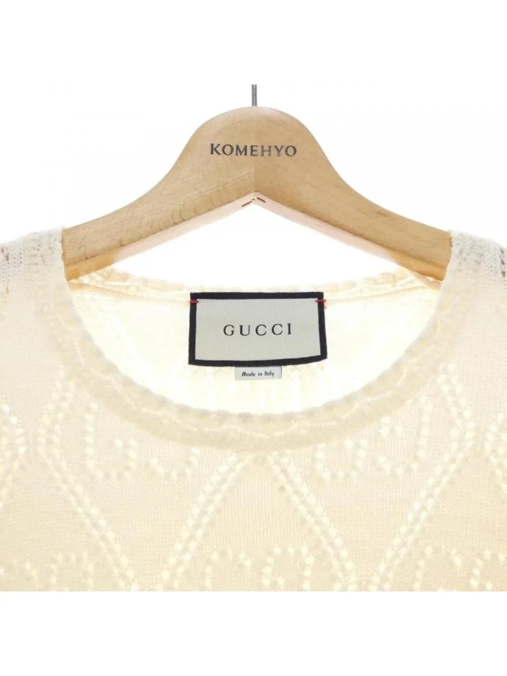 Gucci GG Perforated Wool Crop Sweater 7 Knit